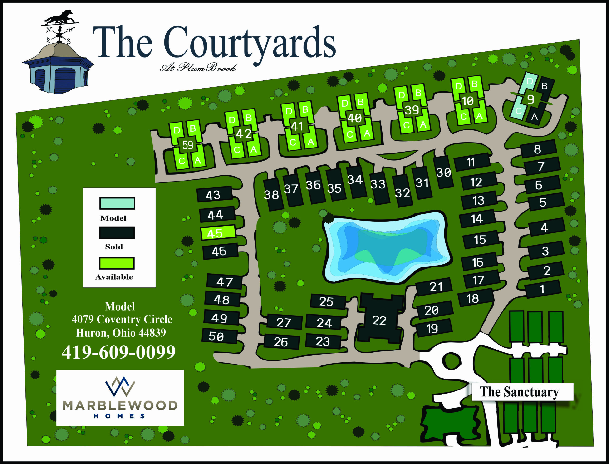 Courtyards at Plum Brook Plat Map